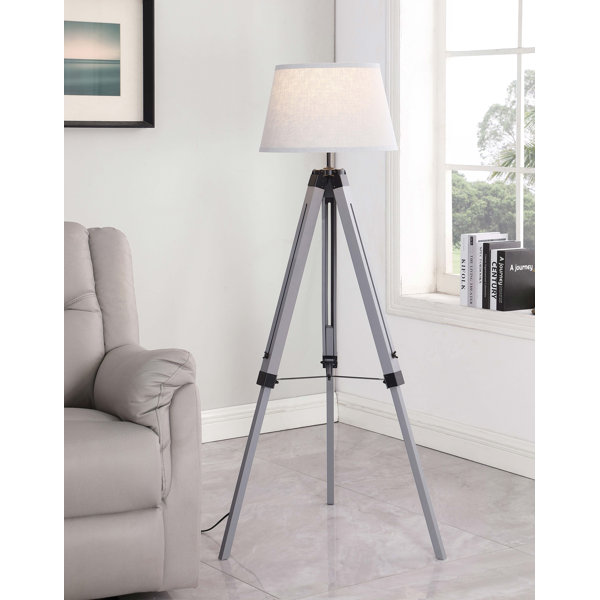 Corrigan Studio® Charlotterose 56'' Gray Tripod Floor Lamp Wayfair